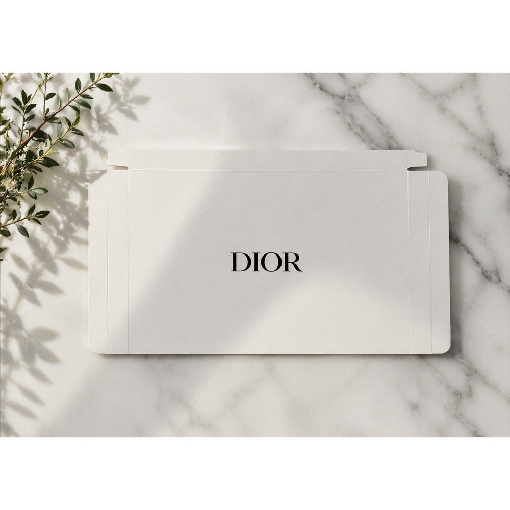 Dior Trousse Pouch White Cardboard Packaging Sleeve Parfums Christian Dior Logo